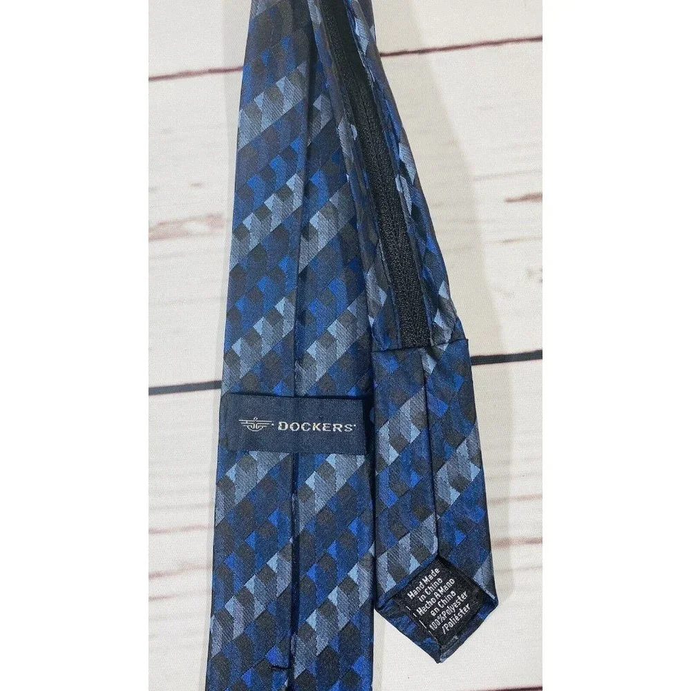 Dockers Boys Zipper Striped Neck Tie Blue Easter Kids Easter Wedding Spring